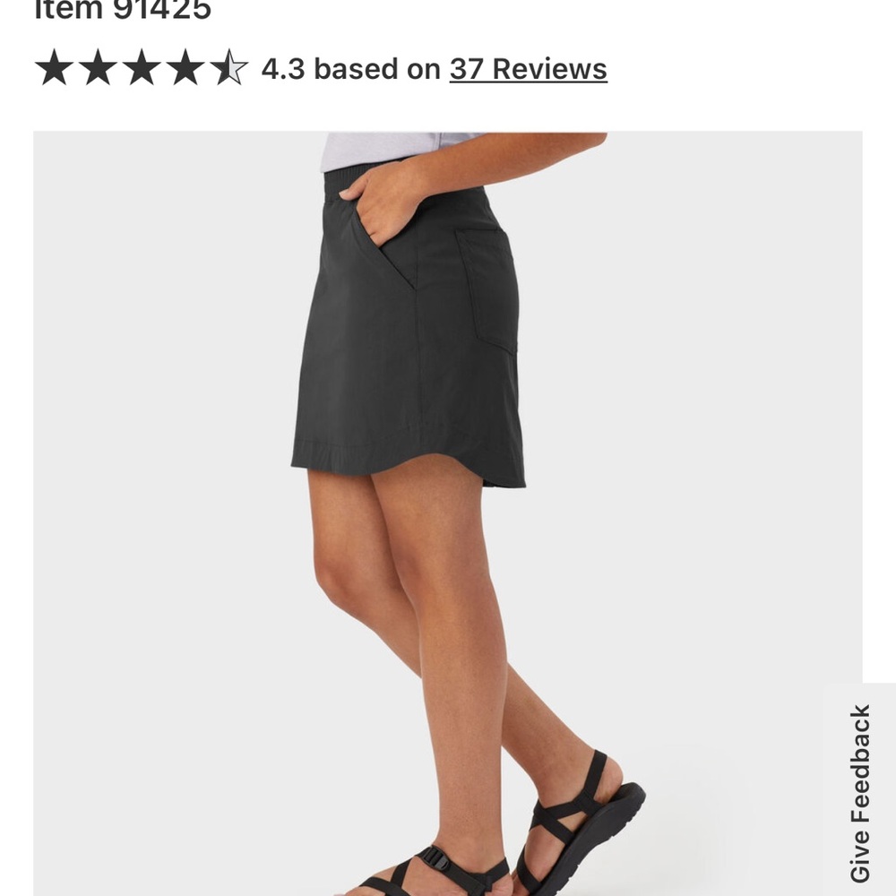 Duluth Trading Co Outdoor UPF 50 Skort Pockets Performance Fabric, Black size 14 - Picture 1 of 12